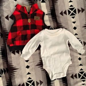 Carter’s baby boy vest and onesie set